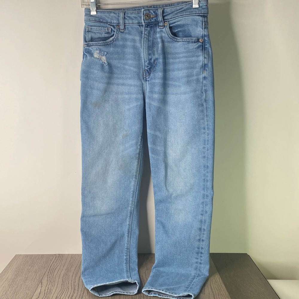 American Eagle Outfitters Light Blue Skinny Jeans - Stained - 996